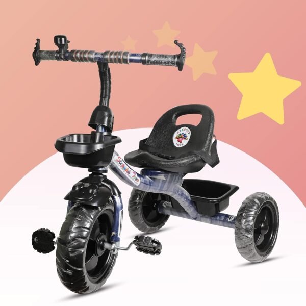 Tricycle for Kids Green Colour with Basket Baby Tricycle for Baby boy or Baby Girl Kids trikes or Toddler Tricycle for 1-4 Years Kids (Dark Blue) - Image 6