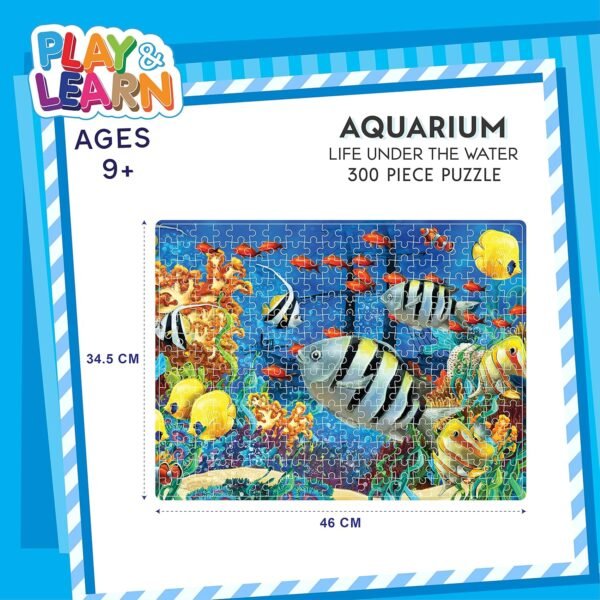 Play & Learn Funskool Aquarium Jigsaw Puzzle Game for Kids, 300 Pieces, Educational, Learning & Development, Fun Activity Toy for Childrens, Gift Set for Kid, Age 9+ Years - Image 5