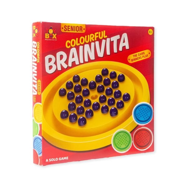 Colourful Brainvita Senior Mind Challenging Board Game with 32 Marbles | Marble Solitaire | Suitable for Ages 5 Years and Above, Kids