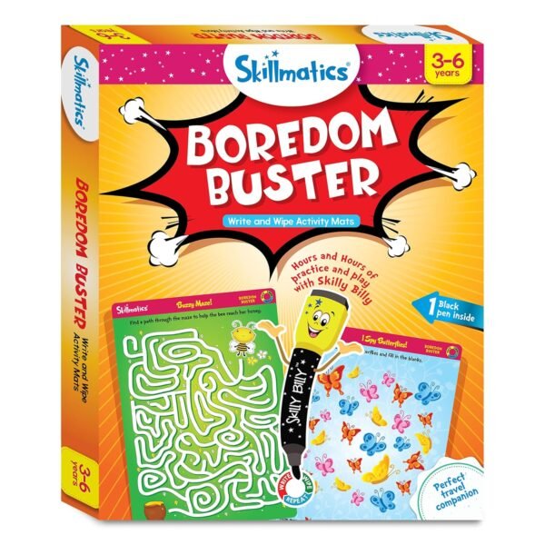 Skillmatics Educational Game - Boredom Buster, Reusable Activity Mats with Dry-erase Marker, Gifts, Travel Toy for Kids Ages 3, 4, 5, 6 - Image 6