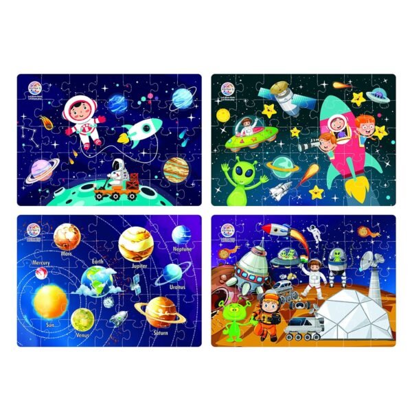 Ratna\'s 4 in 1 Space Explorer Jigsaw Puzzle 140 Pieces for Kids. 4 Jigsaw Puzzles 35 Pieces Each - Image 3