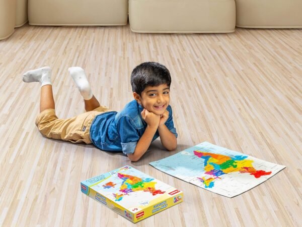 Play & Learn Funskool India Map, Jigsaw Puzzle Game for Kids, 104 Pieces, Educational, Learning & Development, Fun Activity Toy for Childrens, Gift Set for Kid, Age 6+ Years - Image 2