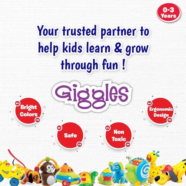 Giggles Funskool Walk N Drive Truck, Fun & Development Toy for Babies, Encourage Walking In Infants, Improve Balance & Coordination, Stimulate Senses, Multicolour, Gift Set for Kids, Ages 18+ Months - Image 6
