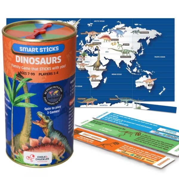 Chalk and Chuckles Smart Sticks Discover India, Kids Games Age 7+ Years, India Map Puzzle, Fun Educational Toys, Card Game, Birthday Return Gift for Girls, Boys Ages 8, 9, 10, 11, 12 - Image 6