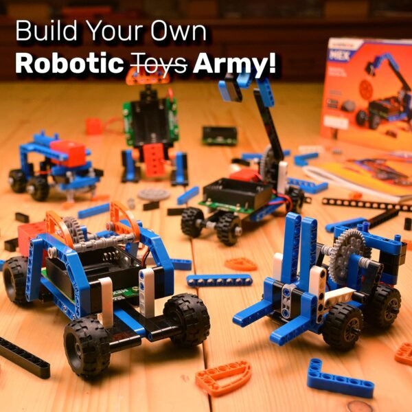 Avishkaar Mex 5-In-1 Diy Robotics Starter Kit, Robot Toys For Kids Aged 8-12, Building & Construction Set With 100+ Parts, Learning & Educational Stem Kit, Made In India, Multicolor - Image 4