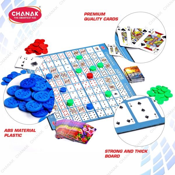 Chanak Make A Sequent Board Game, Strategy & Logic Challenging Game with Foldable Board, Plastic Chips & Cards, for Kids Above 7 Years (BIS Approved). - Image 5