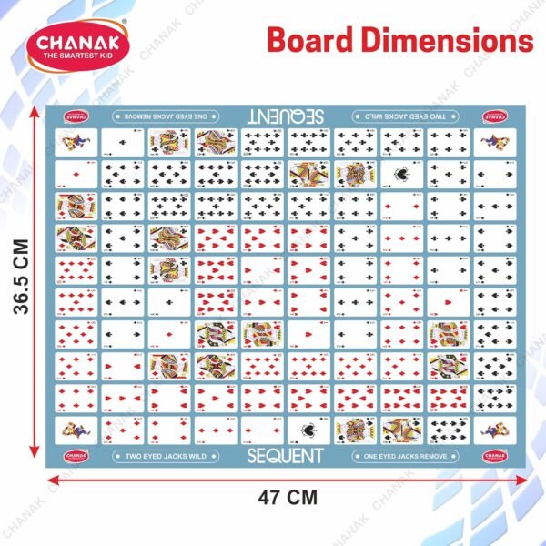 Chanak Make A Sequent Board Game, Strategy & Logic Challenging Game with Foldable Board, Plastic Chips & Cards, for Kids Above 7 Years (BIS Approved). - Image 3