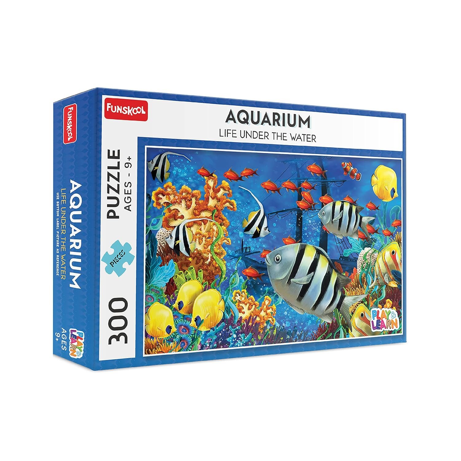 Play & Learn Funskool Aquarium Jigsaw Puzzle Game for Kids, 300 Pieces, Educational, Learning & Development, Fun Activity Toy for Childrens, Gift Set for Kid, Age 9+ Years