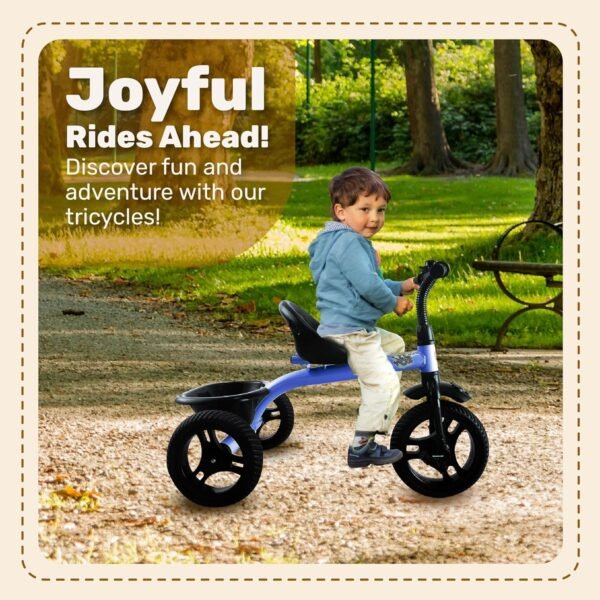 Retro Style Kids Tricycle | Tricycle for Kids | Boys|Girls Age Group 2 Years to 5 Years TZ_581 Blue - Image 6