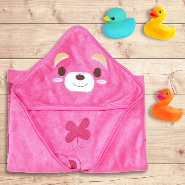 Little Boo Hooded Baby Towel - Premium Soft Baby Bath Towel Bathtub for Newborn, Infant - Ultra Absorbent, Natural Baby Stuff Towel for Boy and Girl (Elephant, Bear, Kitty & Puppy) (Purple) - Image 6