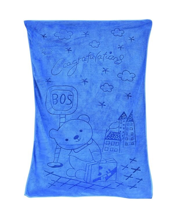 THE LITTLE LOOKERS® Towel for Newborn/Baby/Kids| Super Soft Baby Bath Towel Set for Infants/Bathing Accessories… (Dark Blue, Small(46X84cm))