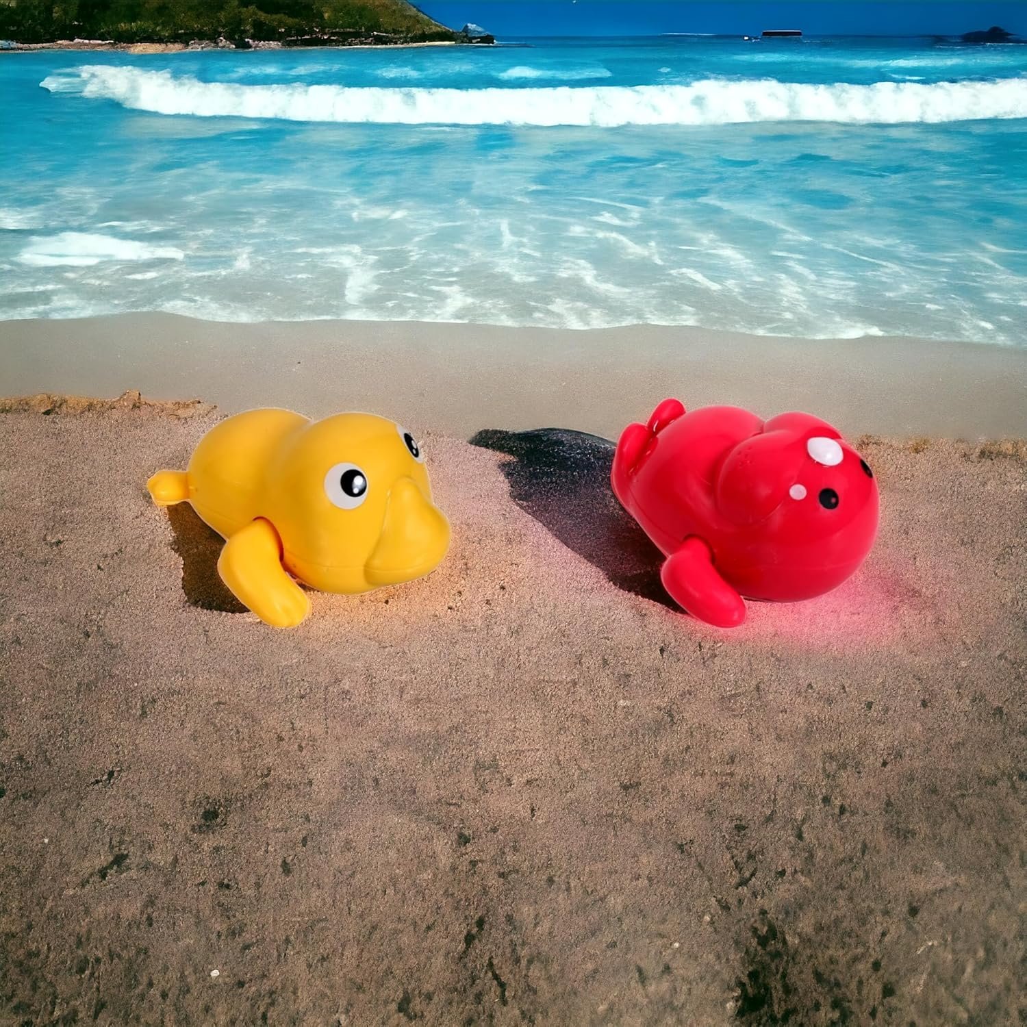 COSMOBABY Swimming Bath Toys for Toddlers 1-3, Floating Wind Up Toys for 1-5 Year Old Boy Girl, New Born Baby Bathtub Water Toys, Preschool Toddler Pool Toys (Turtle)(Pack of 1) Proudly Made in India - Image 5