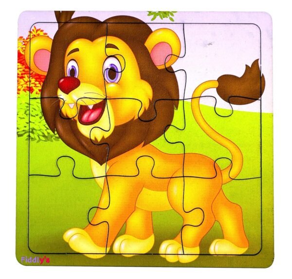 Fiddlys Wooden Paperless Jigsaw Puzzle for Children - Pack of 3-9 Pieces - Image 4